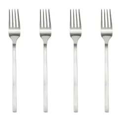 Fourchette Yuka, lot de 4., Acier brossé