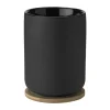 Gobelet isotherme Theo avec sous-verre 25 cl, Noir