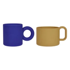 Gobelet pour enfant Nomu, 2 pièces, OpticBlue-LightRubber