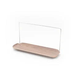 Égouttoir avec support pour chiffon LEAF, Noyer-inox