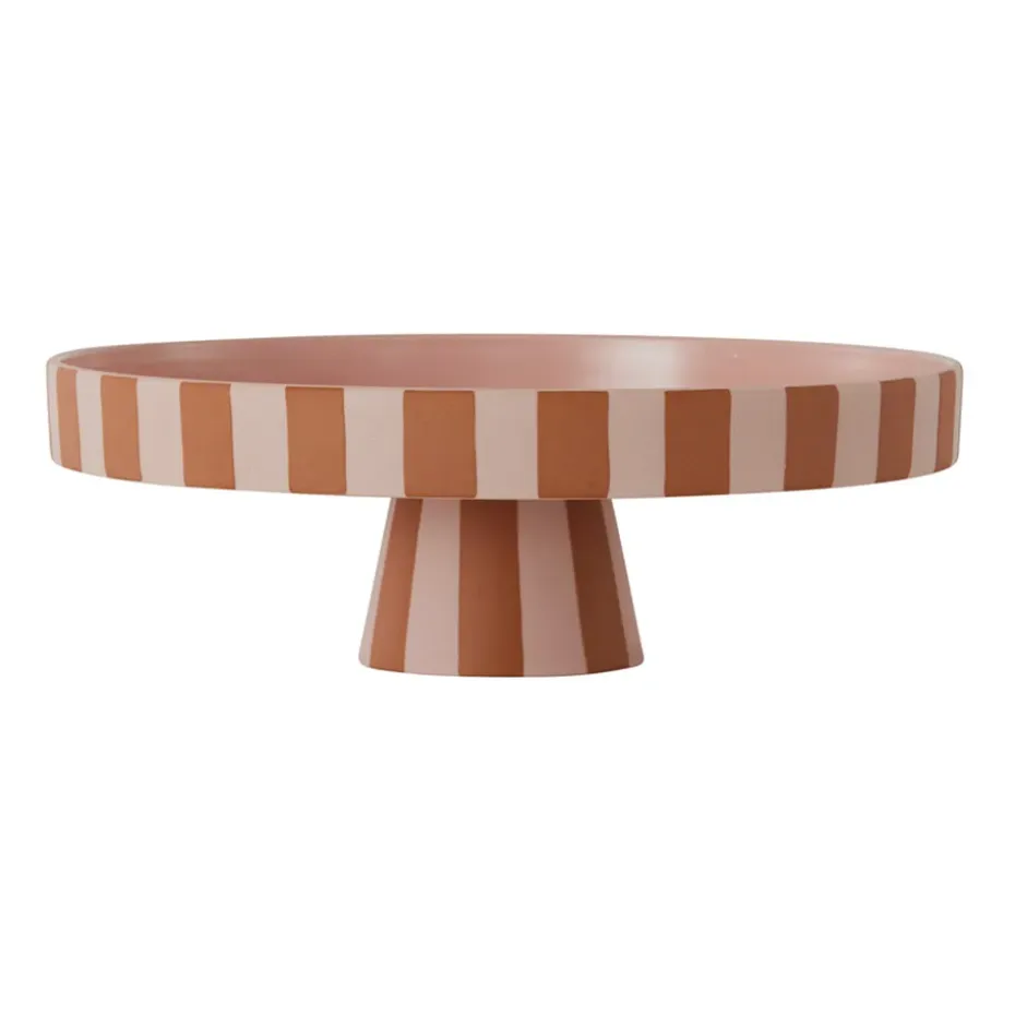 Grand plat à service Toppu Ø27 cm, Caramel-rose