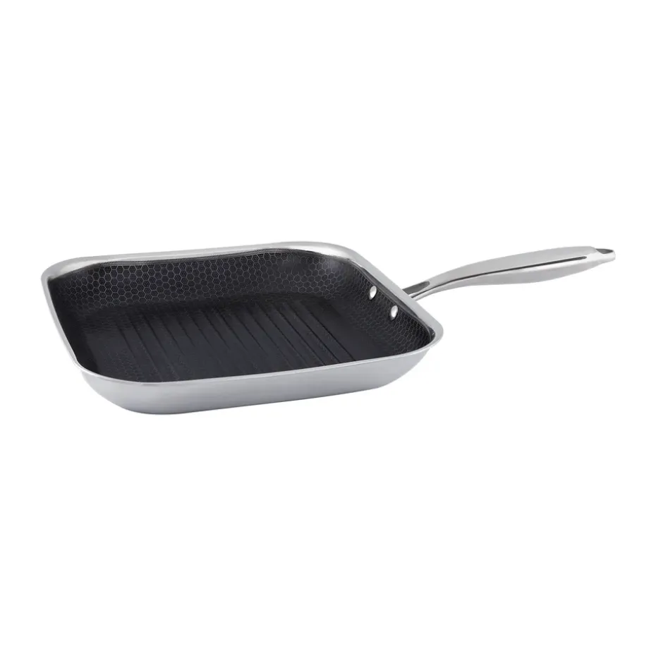 Grill Hâws Santo à revêtement hybride 28 cm, Argent