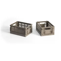 HAY Colour Crate Mini 13x17 cm, lot de 2, Warm grey