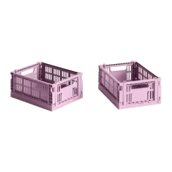 HAY Colour Crate Mini 13x17 cm, lot de 2, Dusty rose