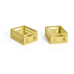HAY Colour Crate Mini 13x17 cm, lot de 2, Dusty yellow