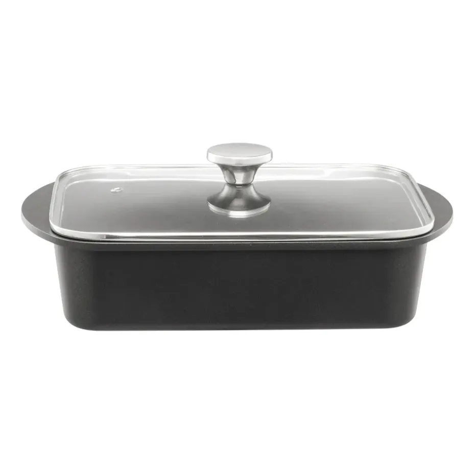 Heirol plat à four avec plaque à induction et couvercle, 22x33 cm