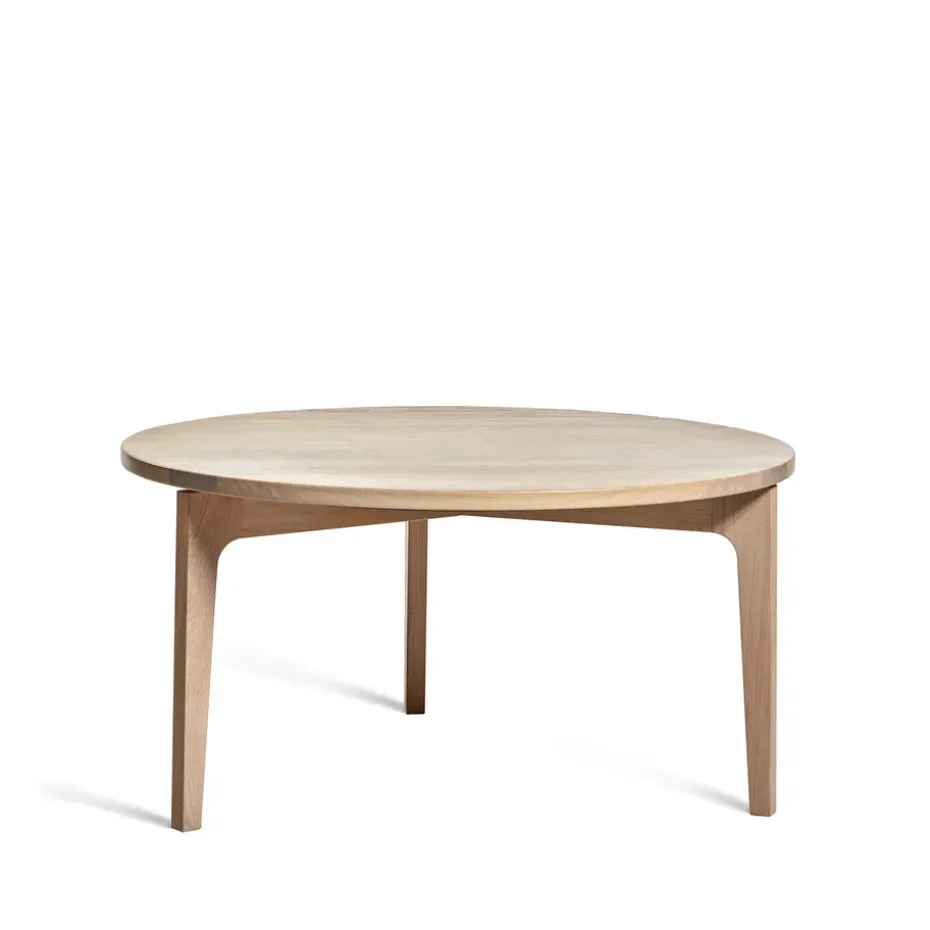 Höllviken table basse Ø80 cm, Chêne blanc pigmenté