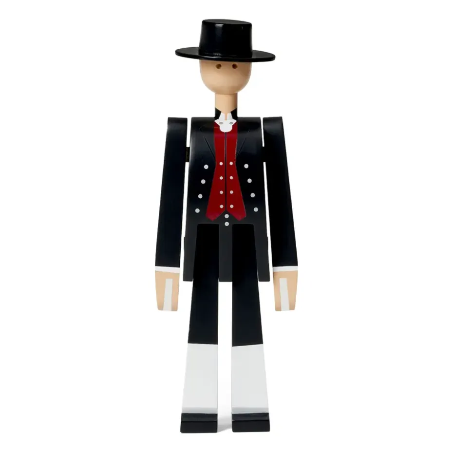 Homme en habits traditionnels norvégiens de Kay Bojesen, Noir-rouge-blanc