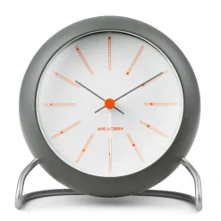 Horloge de table AJ Bankers Ø11 cm, Gris foncé