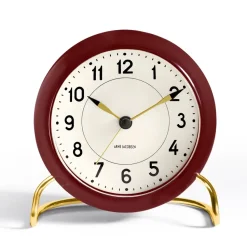 Horloge de table Arne Jacobsen rouge bordeaux, bordeaux