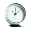 Horloge de table Koppel Ø 10 cm, blanc-acier inoxydable