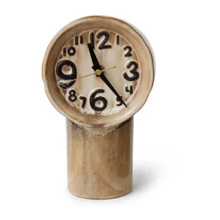 Horloge en céramique rétro 23,5 cm, Cream
