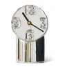 Horloge en céramique rétro 17,5 cm, Chrome