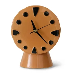 Horloge en céramique rétro 20,8 cm, Peach