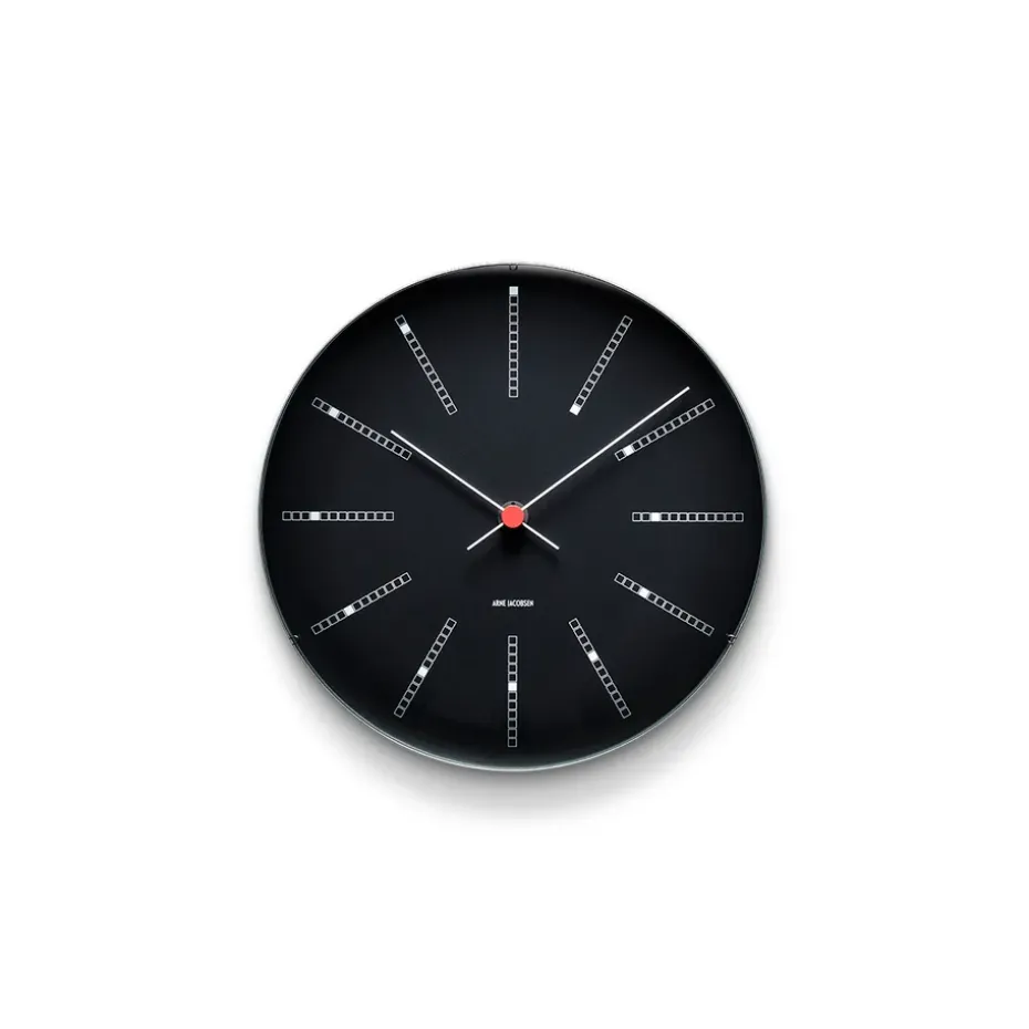 Horloge murale AJ Bankers noir, Ø 21 cm