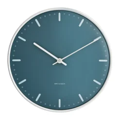 Horloge murale Arne Jacobsen City Hall, Bleu, Ø21 cm