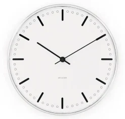 Horloge murale Arne Jacobsen City Hall, Blanc, Ø16 cm