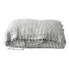 Housse de couette en lin 140x200 cm, Gris/blanc