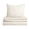 Housse de couette et taie d'oreiller Eggshell Muslin, 150x210 cm/50x60 cm