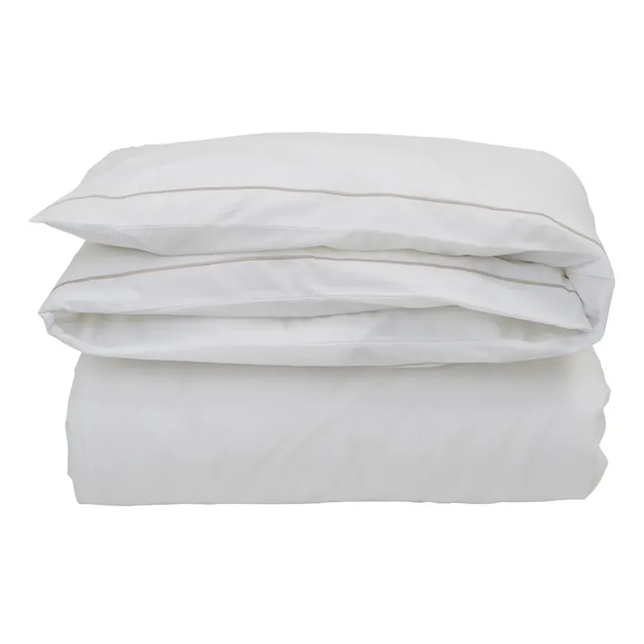 Housse de couette Hotel Percale 220x220 cm, Blanc-beige clair