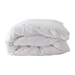 Housse de couette Tell Me More en coton, Blanc, 220x220 cm