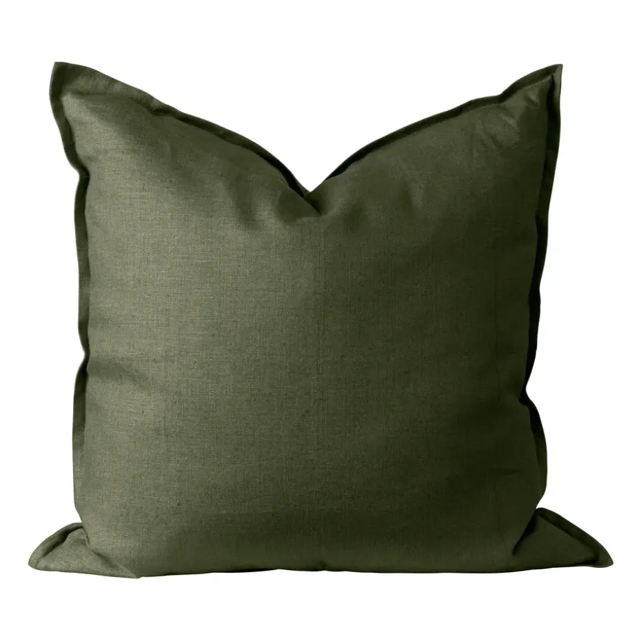 Housse de coussin en lin Calm 50x50 cm, Forest Green