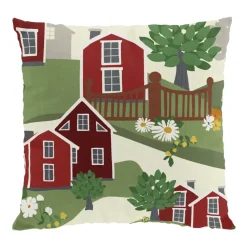 Housse de coussin Katthult 47x47 cm, Vert-rouge