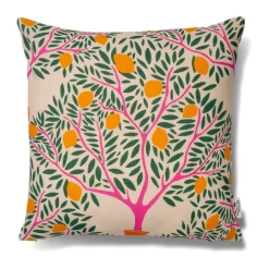Housse de coussin Lemon garden 50x50 cm, Vert