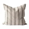 Housse de coussin Melvin 50x50 cm, Taupe rayé