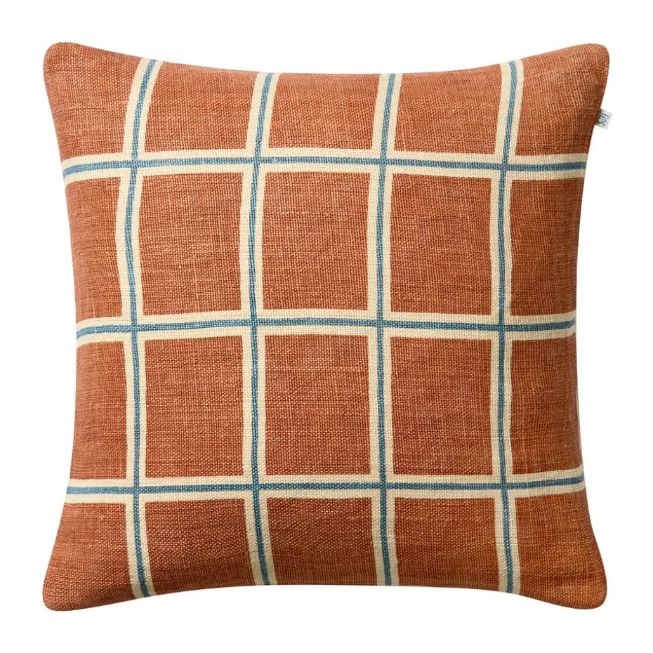 Housse de coussin Raha 50x50 cm, Apricot orange-heaven blue