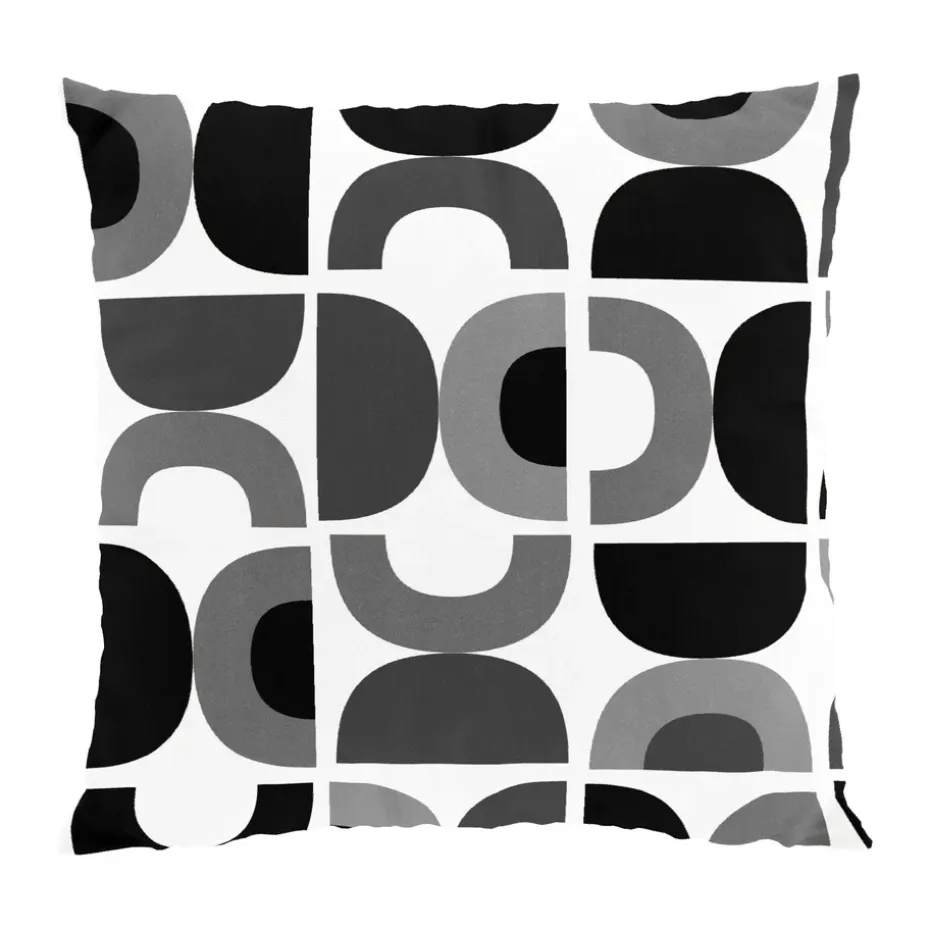 Housse de coussin Spiraldans 47x47 cm, Gris