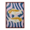 Illustration Remy avec cadre 50x70 cm, Rose