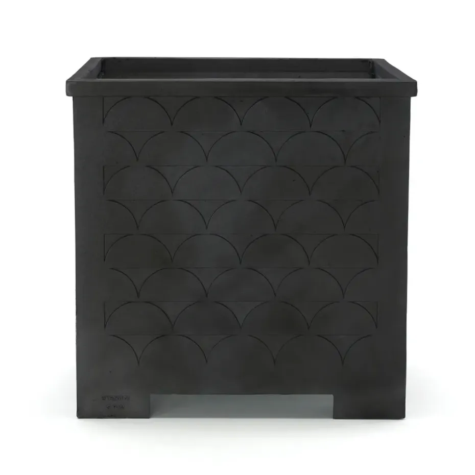 Jardinière Relief, Noir, grand