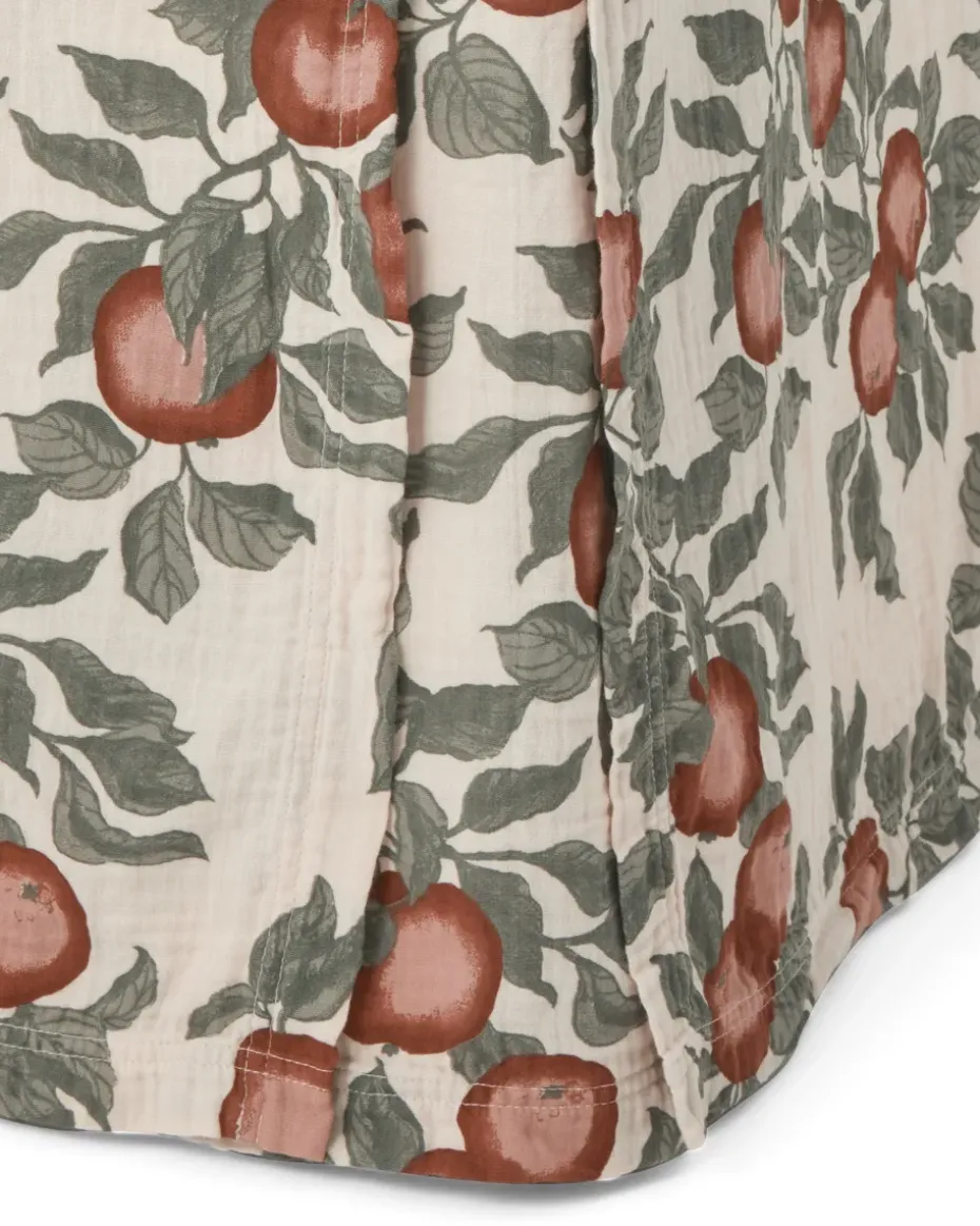 Jupe de lit Pomme Muslin, 140x200x53 cm