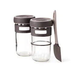 Kit de démarrage pour pain au levain Lékué lot de 3, Marron