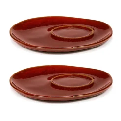 La Mère soucoupe pour tasse à expresso Ø11 cm lot de 2, Venetian red