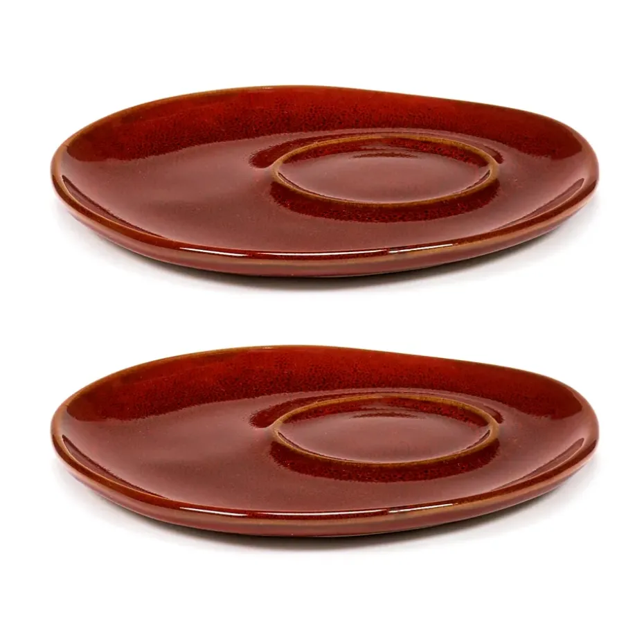 La Mère soucoupe pour tasse à expresso Ø11 cm lot de 2, Venetian red