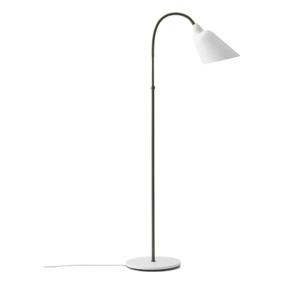 Lampadaire Bellevue AJ7 Anniversary Edition, White-bronzed brass