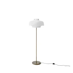 Lampadaire Copenhagen Sc14, opale, structure en laiton