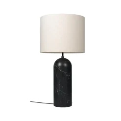Lampadaire Gravity XL, marbre noir/toile, low