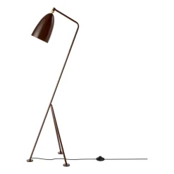Lampadaire Gräshoppa brillant, Brun noyer