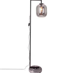 Lampadaire Leola, Marbre noir-gris fumé