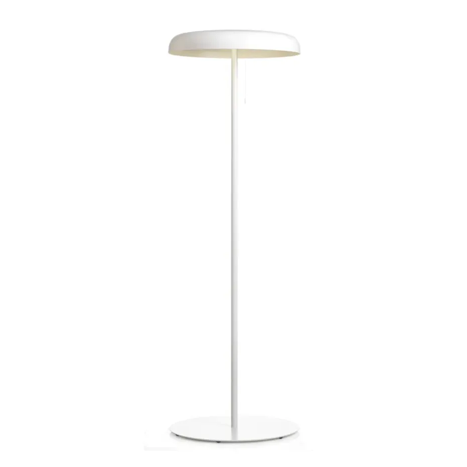 Lampadaire Mushroom blanc, hauteur 138 cm