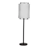 Lampadaire Softy 150 cm, Blanc mat-noir mat