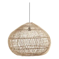 Lampe à suspension Karen rotin, Ø70 cm