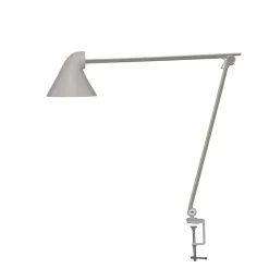 Lampe de bureau NJP, Gris clair, clips, 3000k
