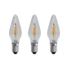 Lampe de rechange E10 LED filament soft glow lot de 3, 0,5W 1900K non dimmable