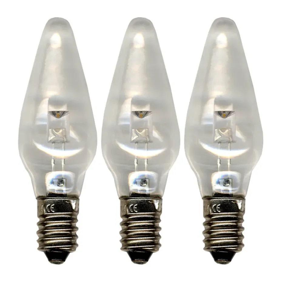 Lampe de rechange E10 universal-LED intérieur lot de 3, 2100K non dimmable