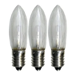Lampe de rechange E10 universal-LED extérieur lot de 3, 0,2W 2100K non dimmable