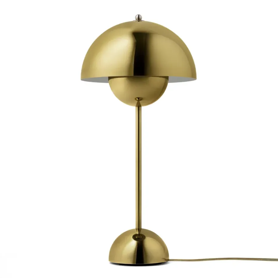 Lampe de table FlowerPot VP3, Brass-plated